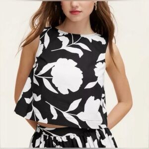 Kate Spade Black Classic Rose shell Tank Top Small